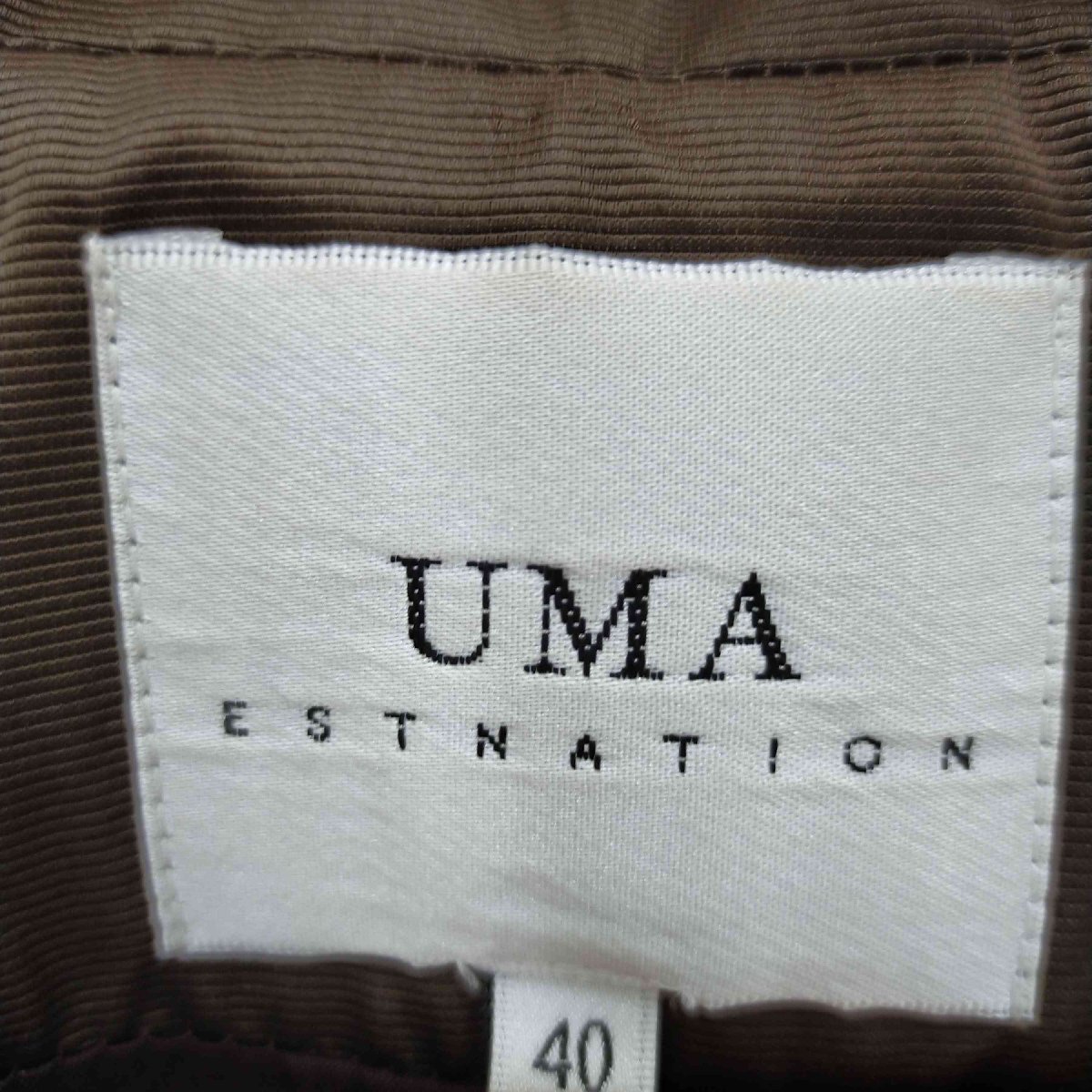 UMA ESTNATION(ユマエストネーション) ダブルカラージャケット レディース 40 中古 古着 0552_画像6