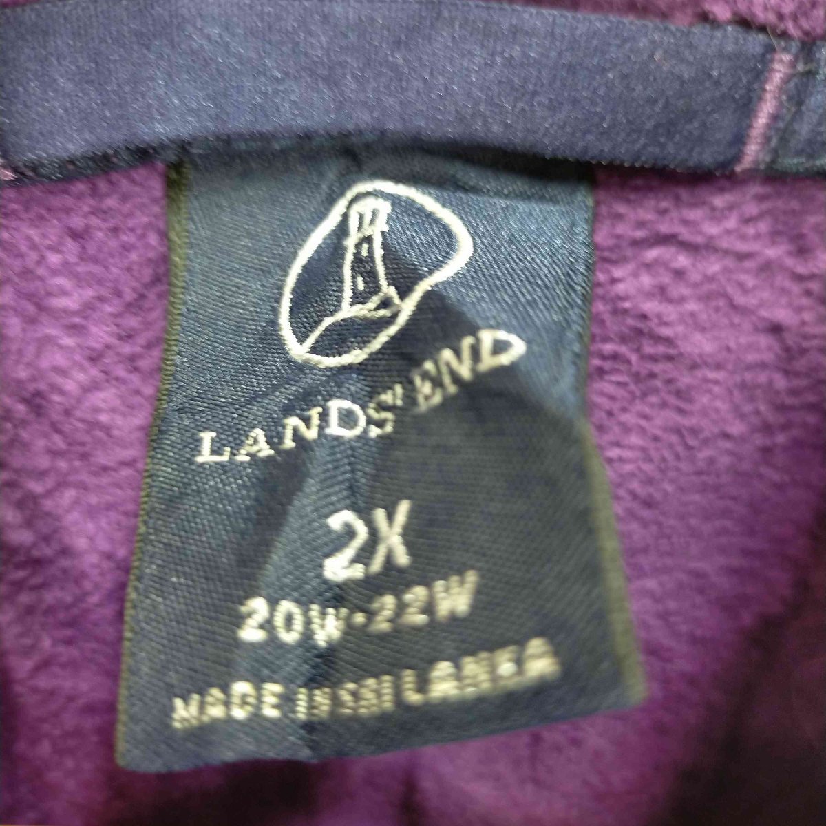 LANDS END(ランズエンド) ハーフジップフリースジャケット メンズ 2X 中古 古着 0808_画像6