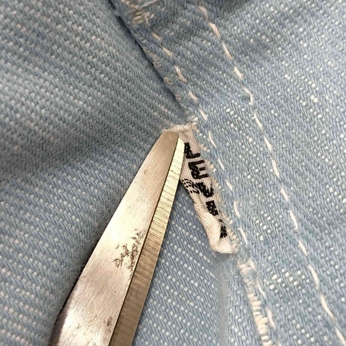 Levis(リーバイス) 60S 800B BIG E 42TALON ボタン裏 刻印1 不均等V メン 中古 古着 0126_画像6