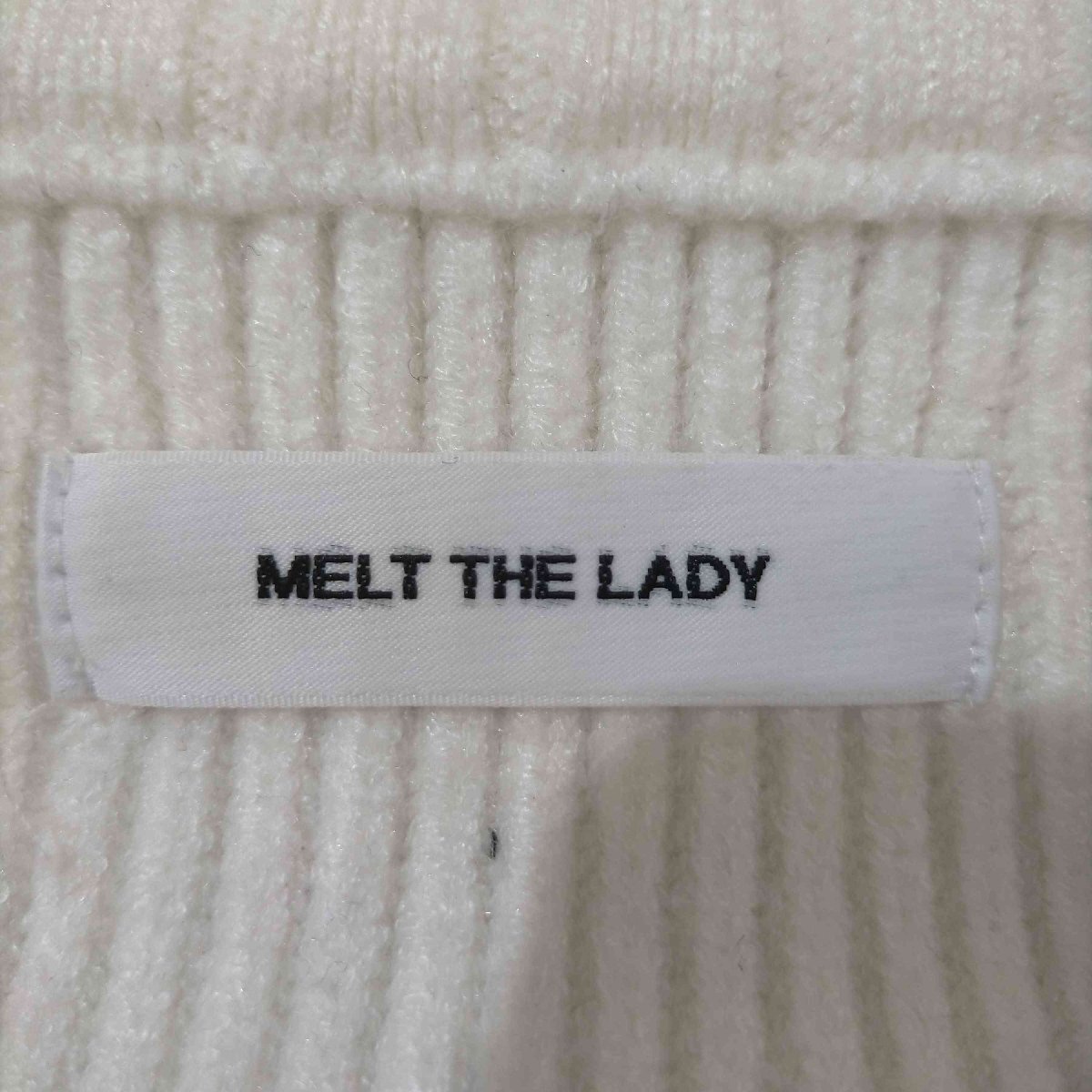 Melt the lady(メルトザレディ) stitch zip knit jacket レディース F 中古 古着 0311_画像6