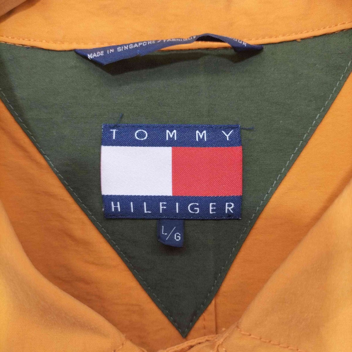 TOMMY HILFIGER(トミーヒルフィガー) 90S MADE IN SINGAPORE コットンナ 中古 古着 0804_画像6