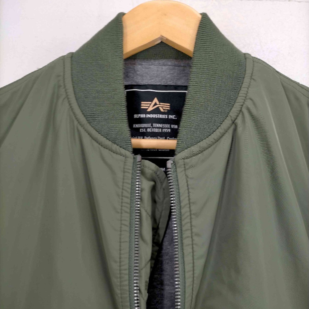 ALPHA INDUSTRIES(アルファインダストリーズ) MA-1 ジップジャケット メンズ JPN： 中古 古着 0244_画像3