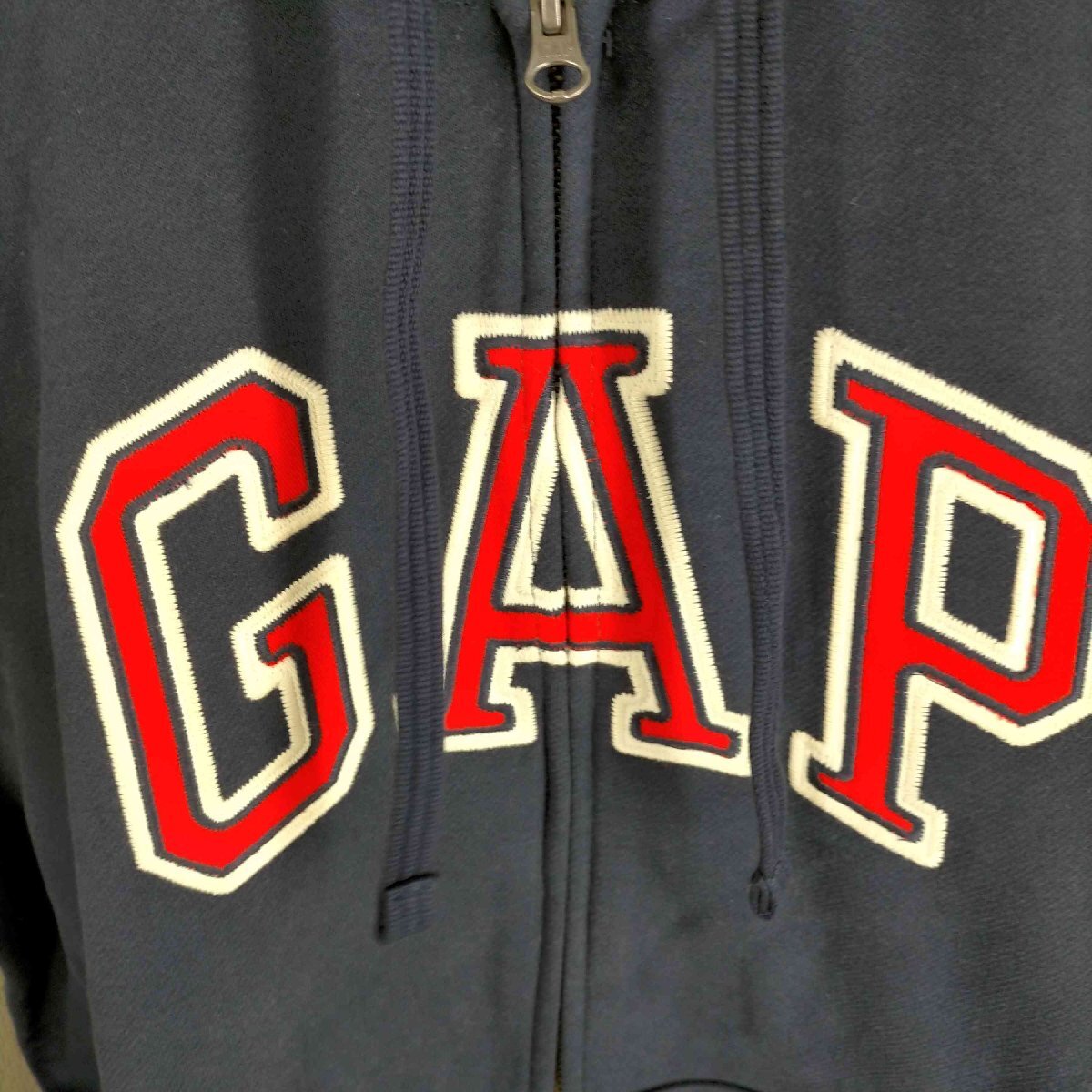 Gap(ギャップ) GAPロゴ カーボナイズド フレンチテリー フルジップ パーカー メンズ import 中古 古着 0907_画像5