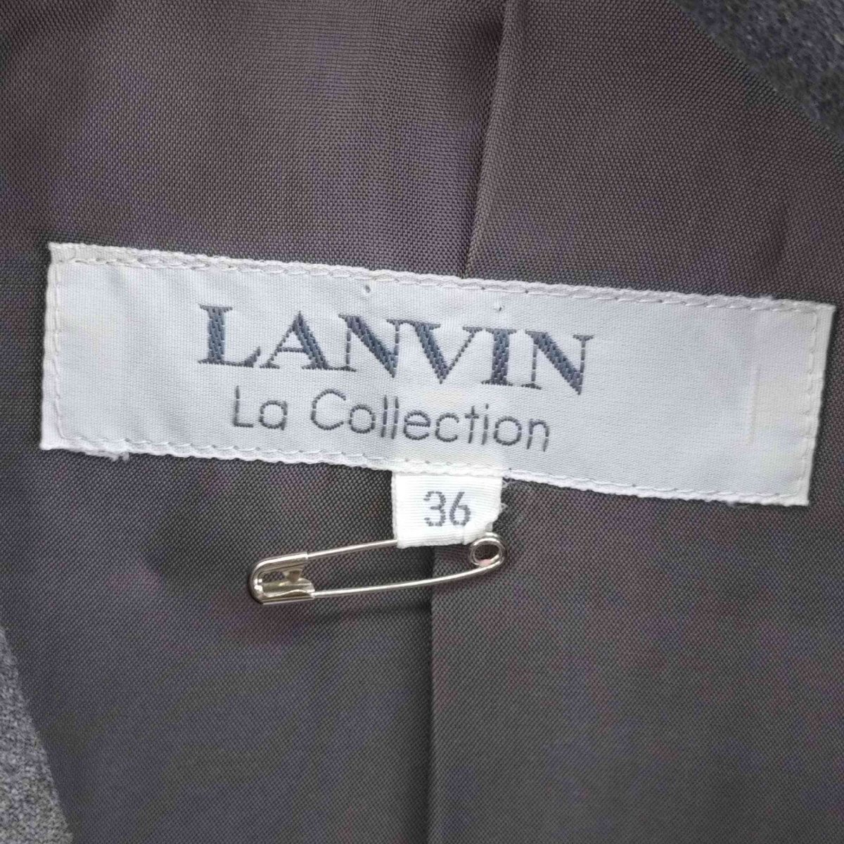 LANVIN COLLECTION(ランバンコレクション) ウールカシミヤ混 1Bテーラードジャケット レ 中古 古着 0432_画像6