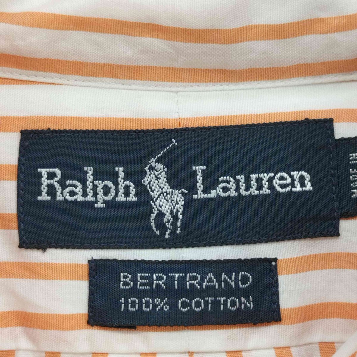 RALPH LAUREN(ラルフローレン) BERTRAND ストライプ 胸ポケット BD L/S シャツ 中古 古着 0645_画像6