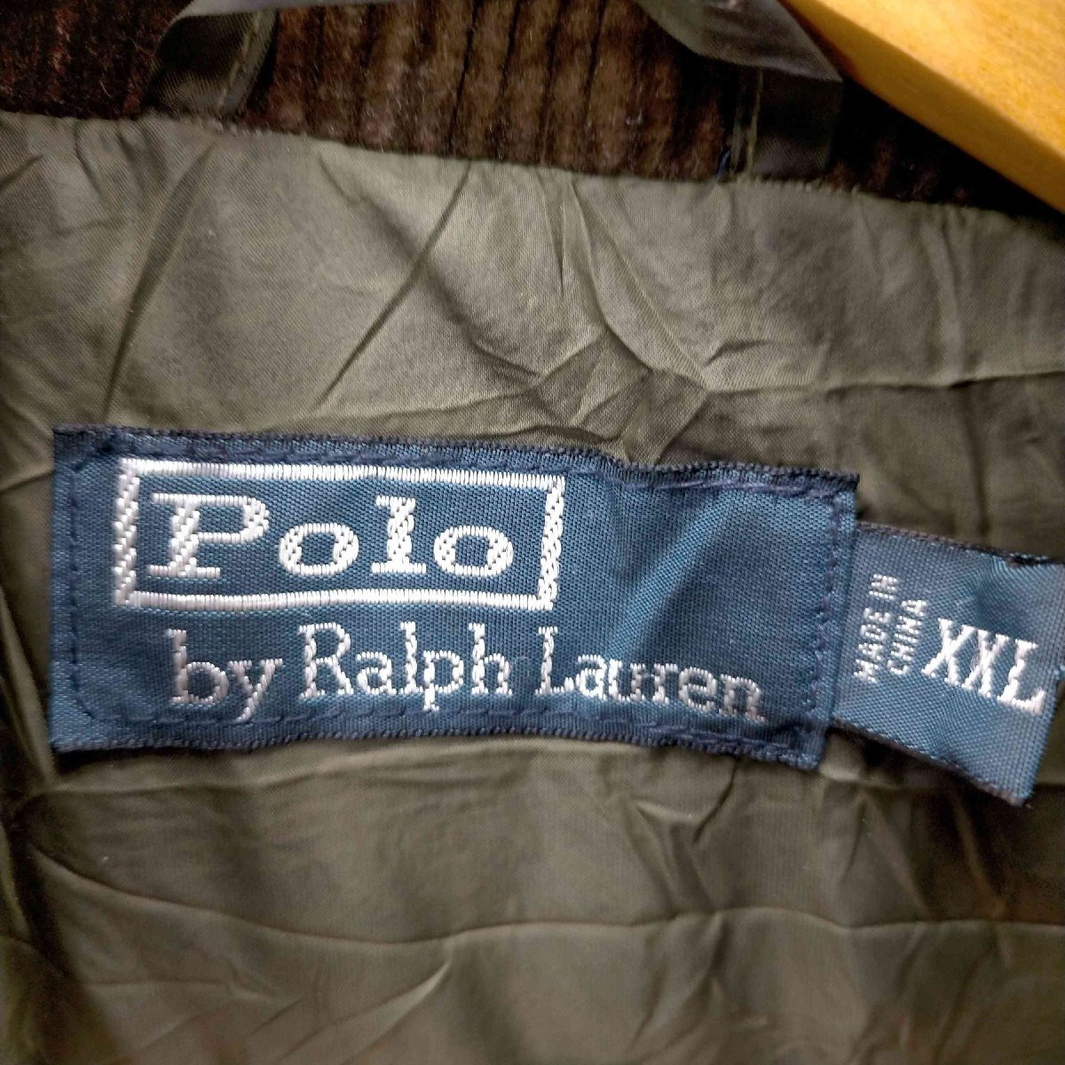 Polo by RALPH LAUREN(ポロバイラルフローレン) キルティングベスト 襟裏コーデュロイ 中古 古着 0523_画像6