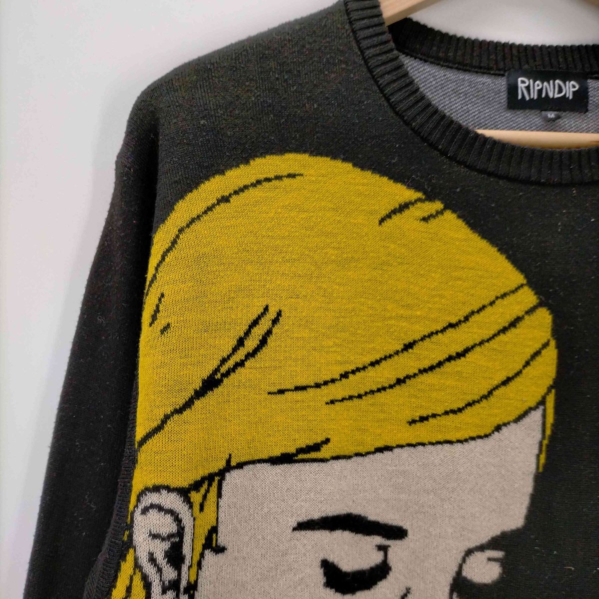 RIPNDIP(リップンディプ) Coconerm Knit Sweater メンズ import：M 中古 古着 0849の画像4
