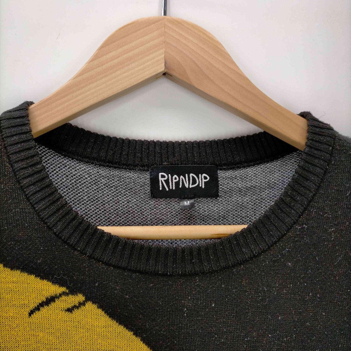 RIPNDIP(リップンディプ) Coconerm Knit Sweater メンズ import：M 中古 古着 0849の画像3