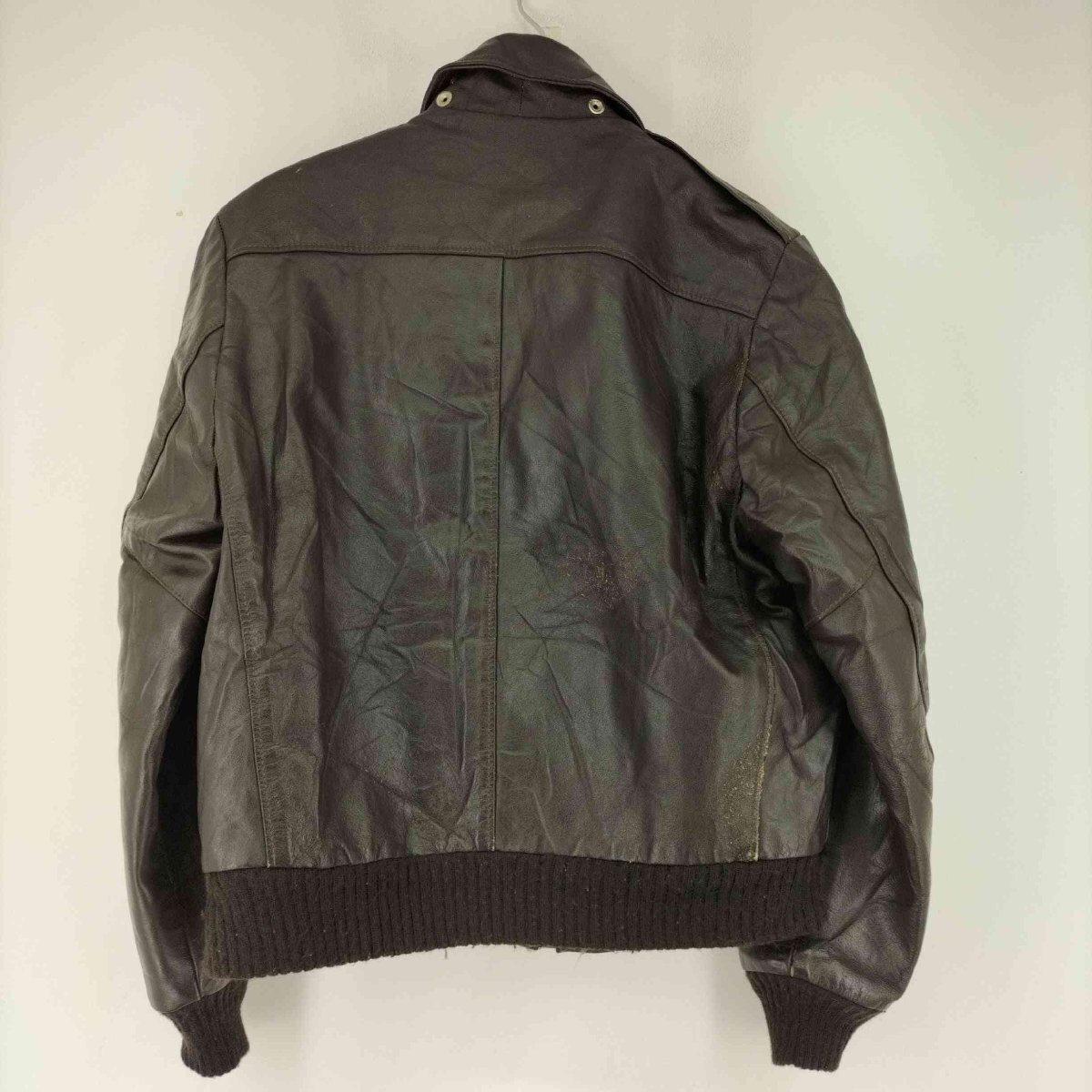 Sears(シアーズ) 70s The Leather Shop MADE IN USA G1 レザーフラ 中古 古着 0242_画像2