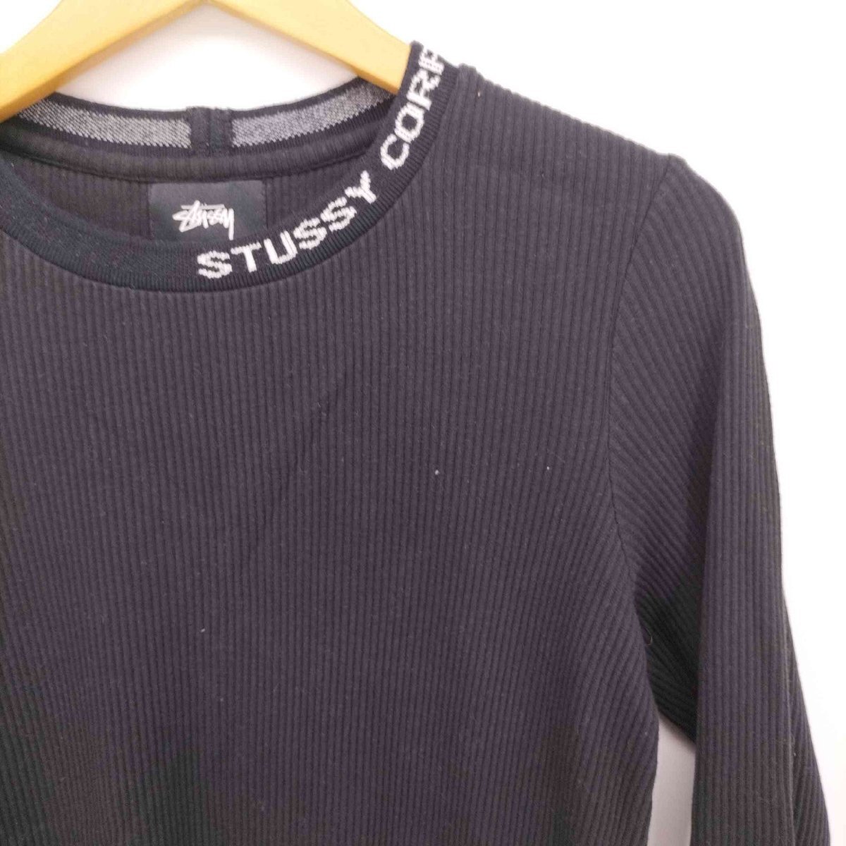 Stussy Women(ステューシーウィメン) L/S クルーネック リブニット ワンピース レディー 中古 古着 0645_画像3