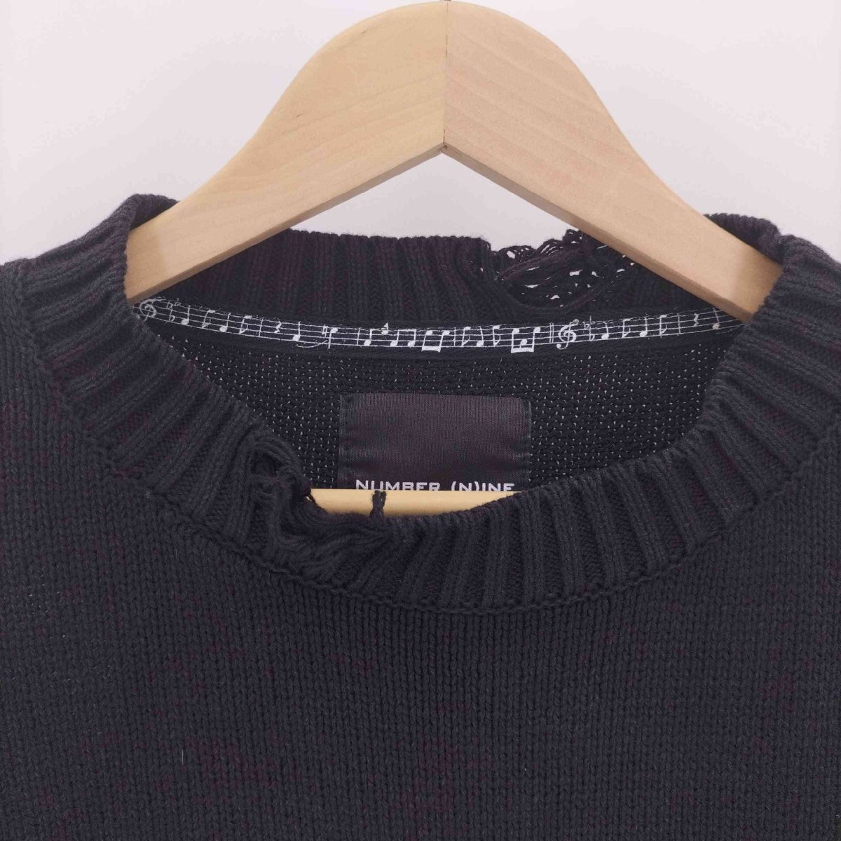 NUMBER (N)INE(ナンバーナイン) Clash Knit クラッシュ ニット メンズ JPN：4 中古 古着 1022の画像3