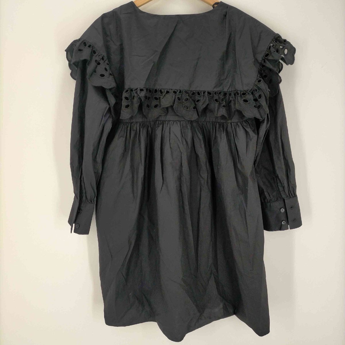 ZARA(ザラ) フリルカラーシャツワンピース レディース import：XS 中古 古着 0310_画像2