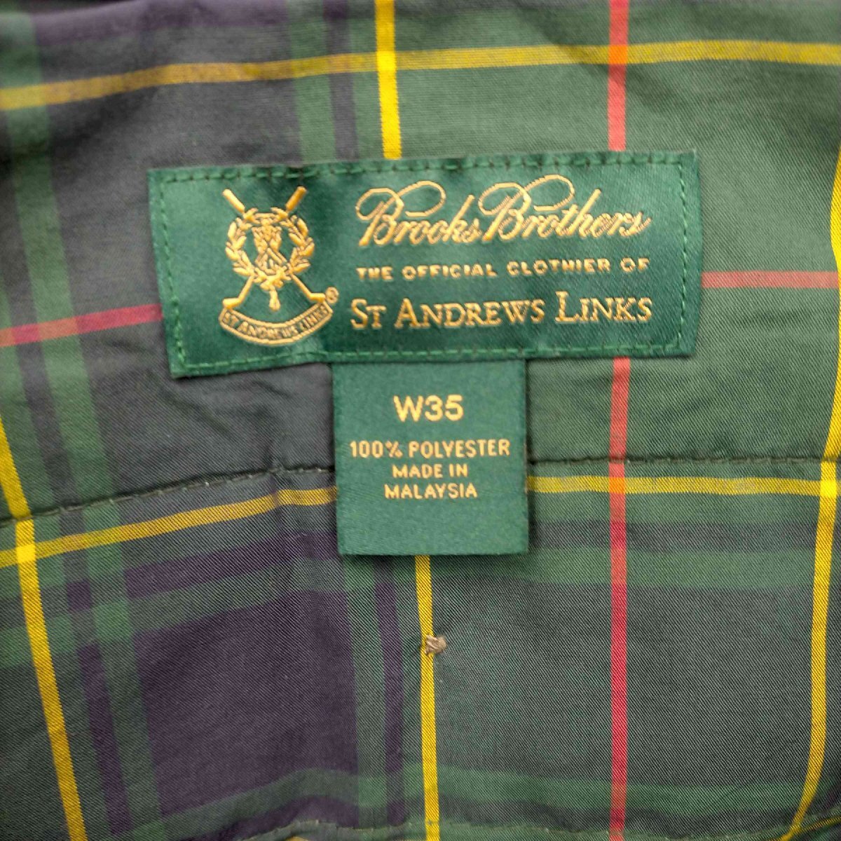 BROOKS BROTHERS(ブルックスブラザーズ) 千鳥格子ポリスラックスパンツ メンズ W35 中古 古着 0647_画像6