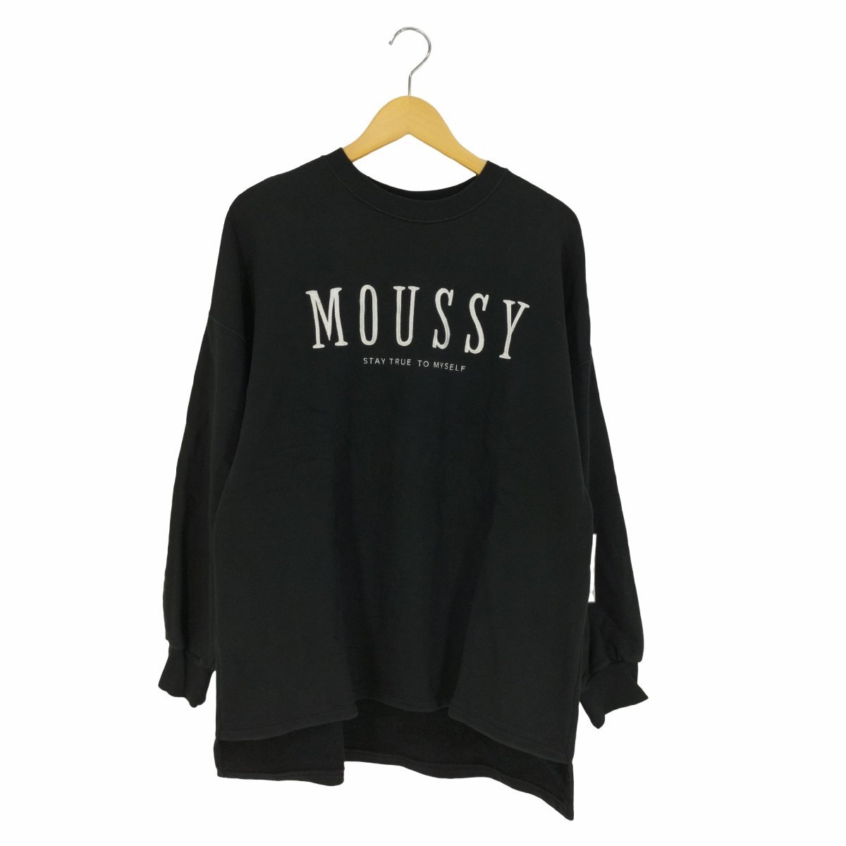 moussy(マウジー) ロゴ刺繍 ビックシルエットスウェット レディース FREE 中古 古着 0511_画像1