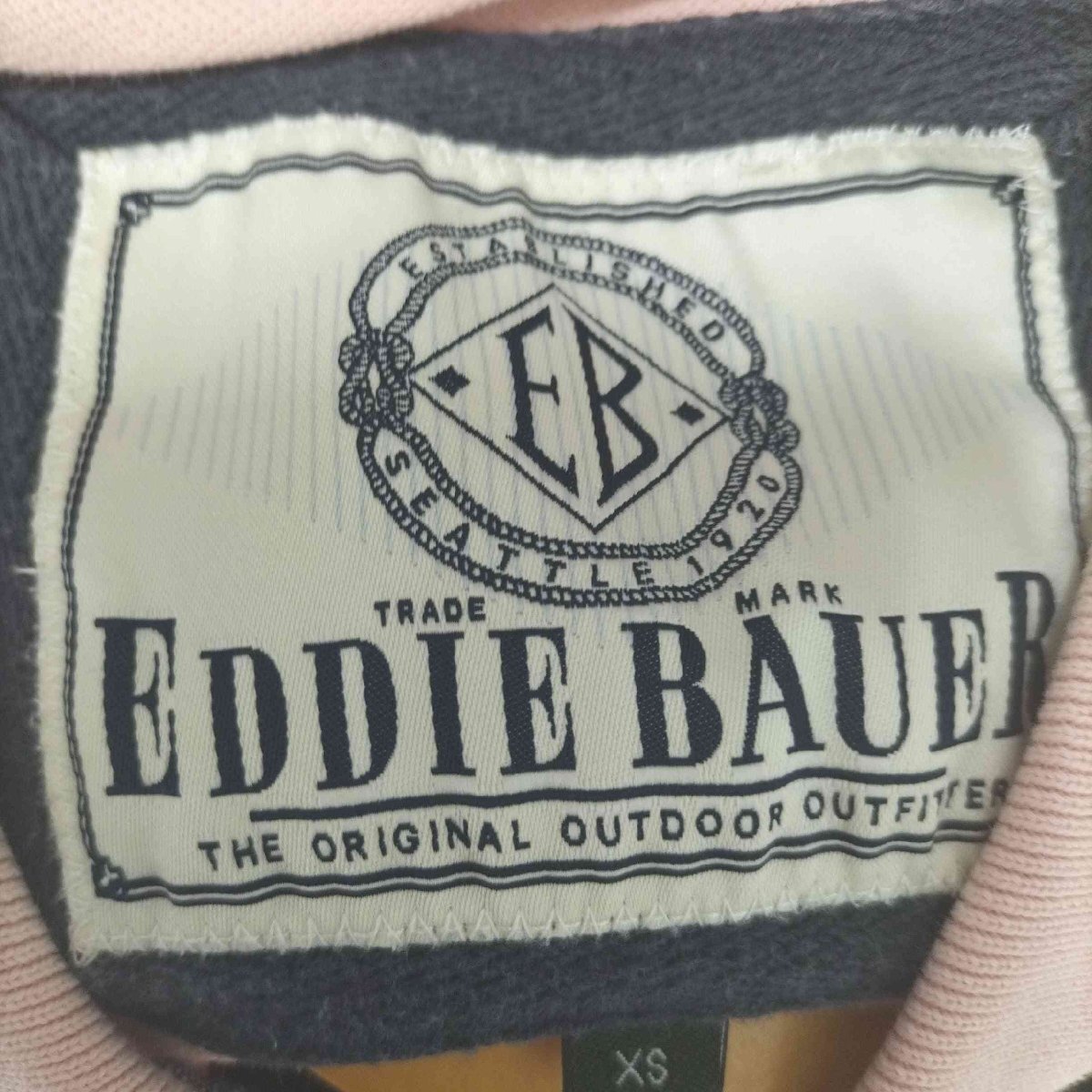 Eddie Bauer(エディーバウアー) 星条旗刺繍 ロゴワッペン ボーダー S/S ポロシャツ メンズ 中古 古着 0323_画像6