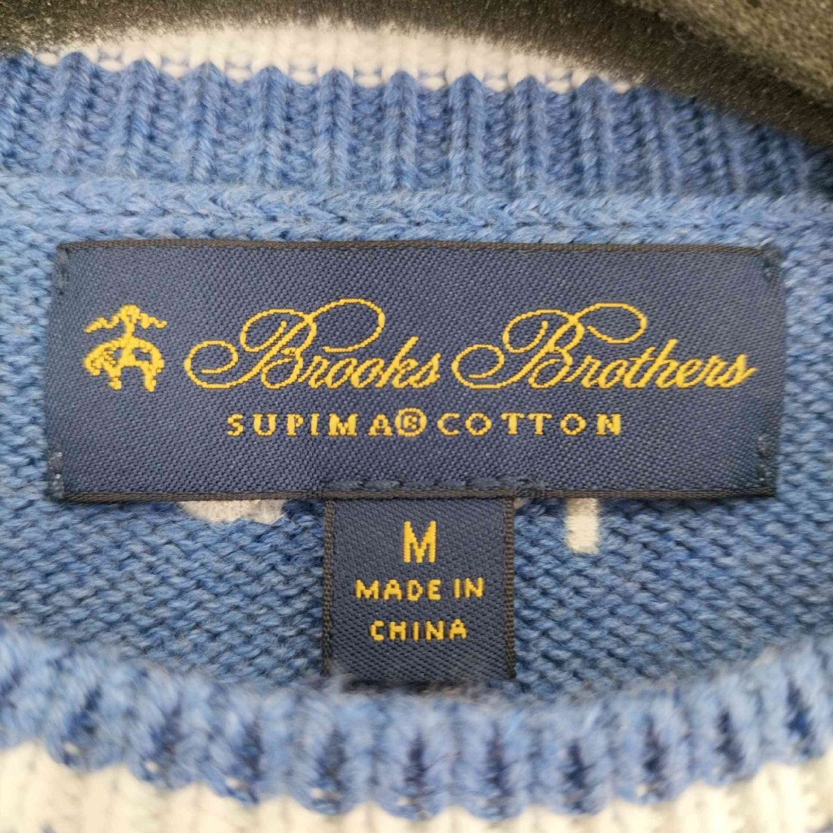 BROOKS BROTHERS(ブルックスブラザーズ) スーピマコットン セイルボート インターシャ ク 中古 古着 1246_画像6