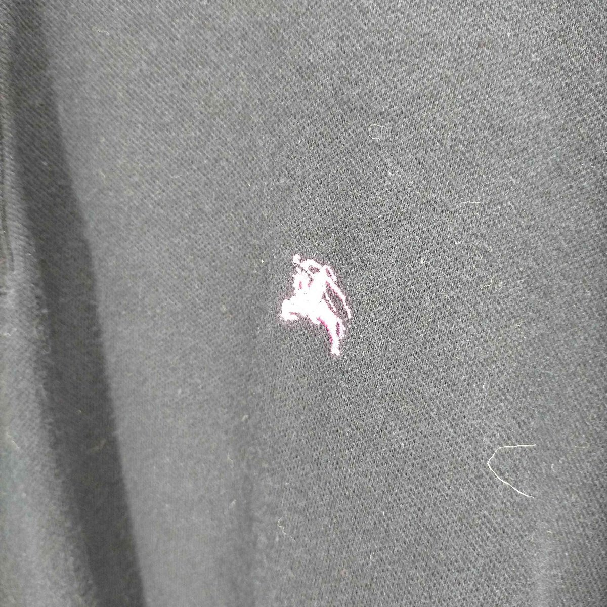 BURBERRY BLACK LABEL(バーバリーブラックレーベル) ロゴ刺繍ポロシャツ メンズ JPN 中古 古着 0722_画像5