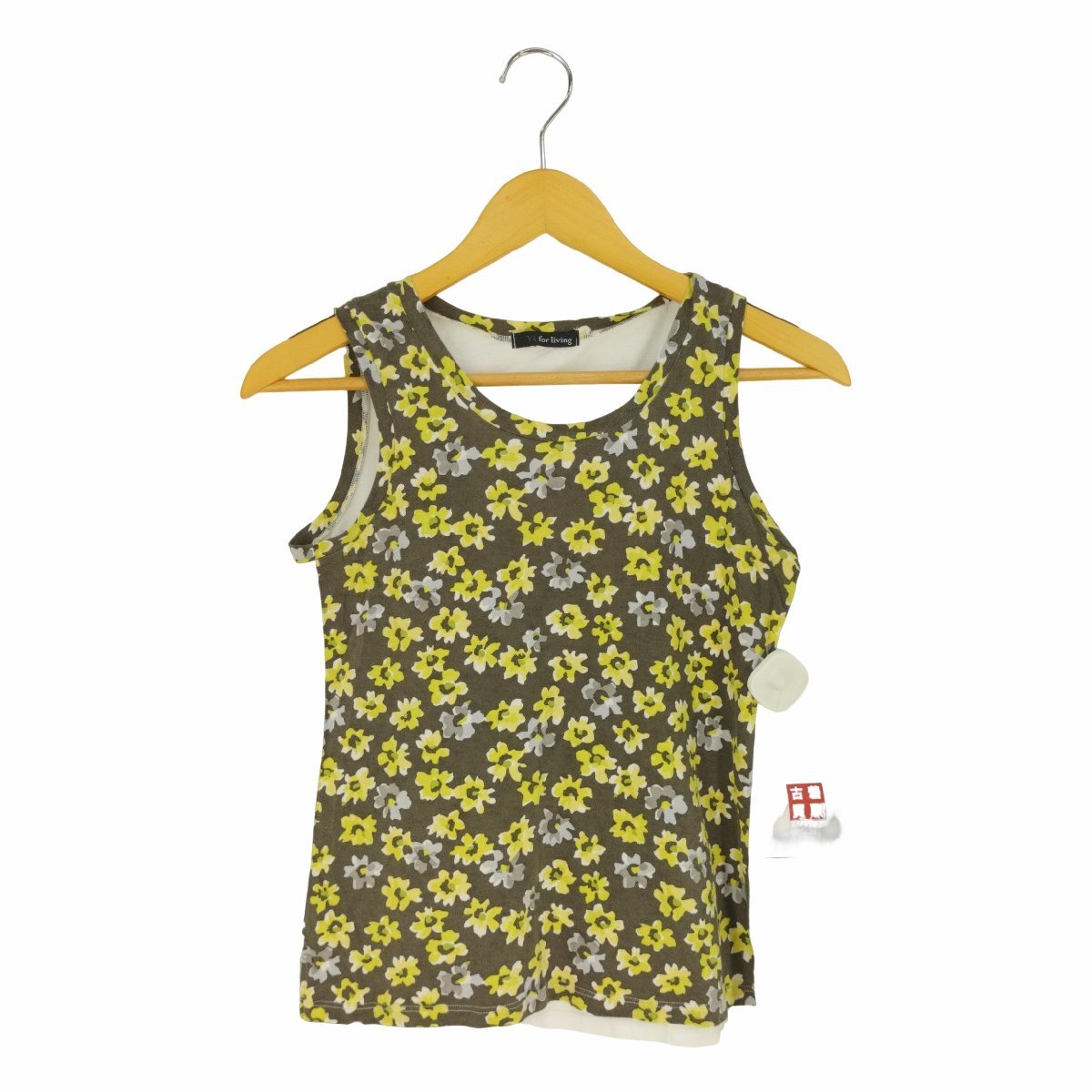 Y s FOR LIVING( wise four living ) flower pattern switch tank top lady's inscription used old clothes 0723
