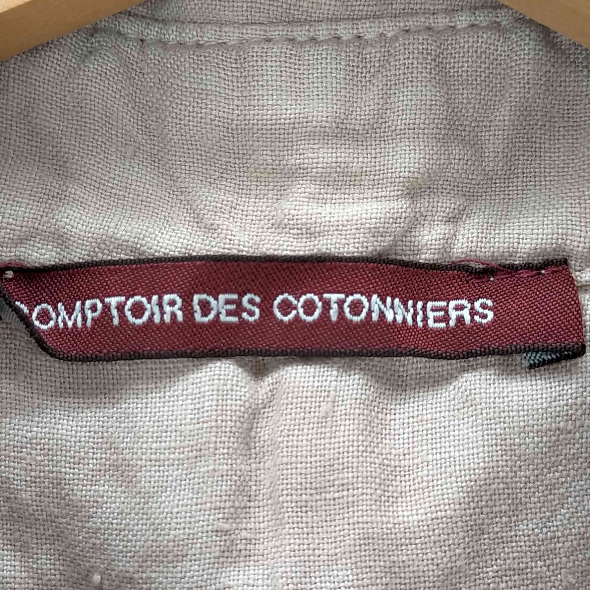COMPTOIR DES COTONNIERS(コントワーデコトニエ) リネントレンチコート レディース 中古 古着 0546_画像6