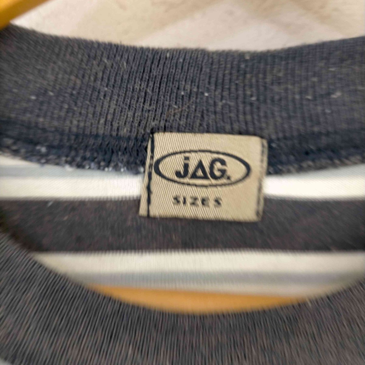 USED古着(ユーズドフルギ) JAG オーストラリア製 ロゴ刺繍 ボーダーカットソー メンズ i 中古 古着 0806_画像3