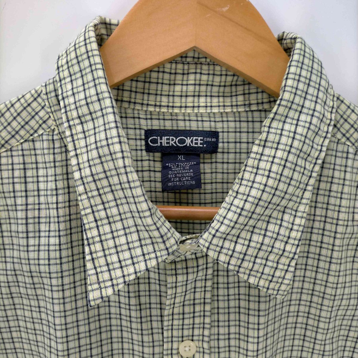 Cherokee(チェロキー) S/S チェックシャツ ラウンドカット メンズ JPN：XL 中古 古着 0123_画像4