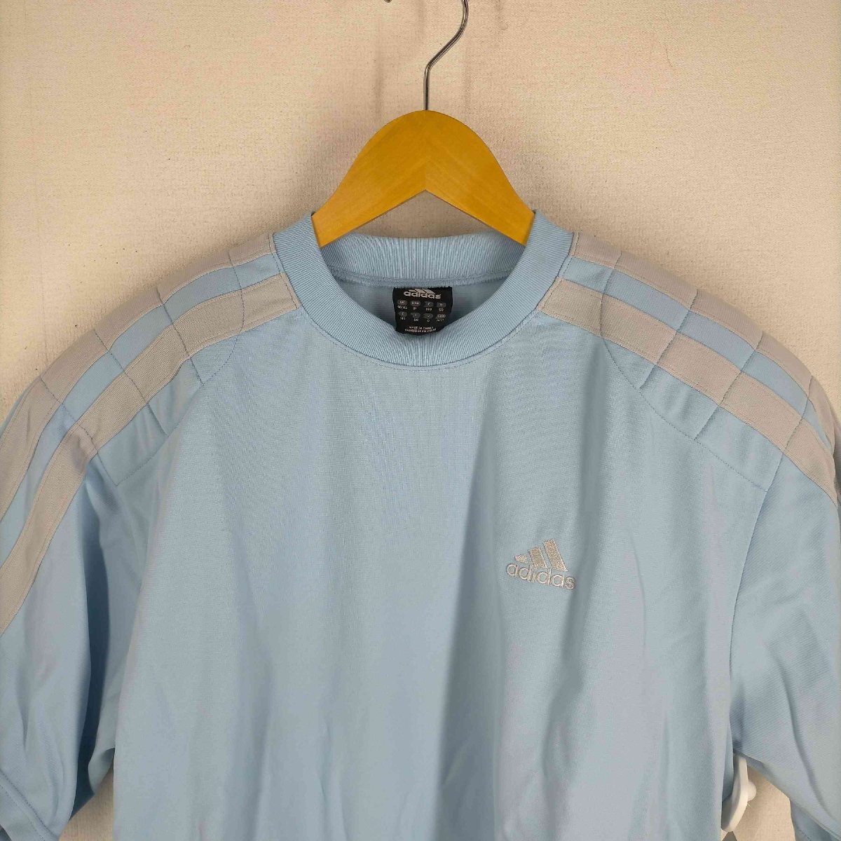 adidas(アディダス) 00S パワーショルダー サイドラインクルーネックTシャツ メンズ JPN：M 中古 古着 0704_画像3