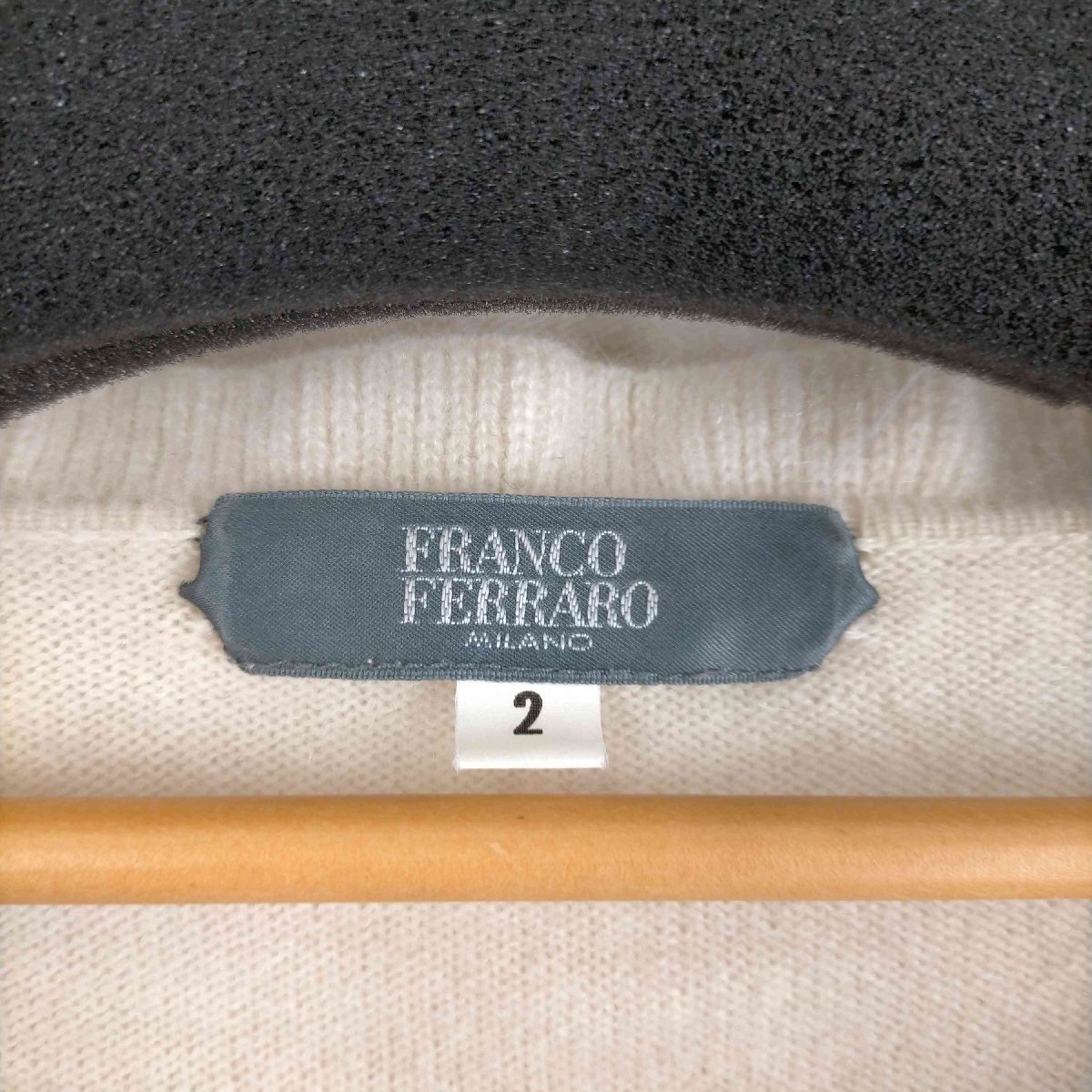 FRANCO FERRARO(フランコフェラーロ) パールボタン カシミヤカーディガン レディース JPN 中古 古着 0310_画像6