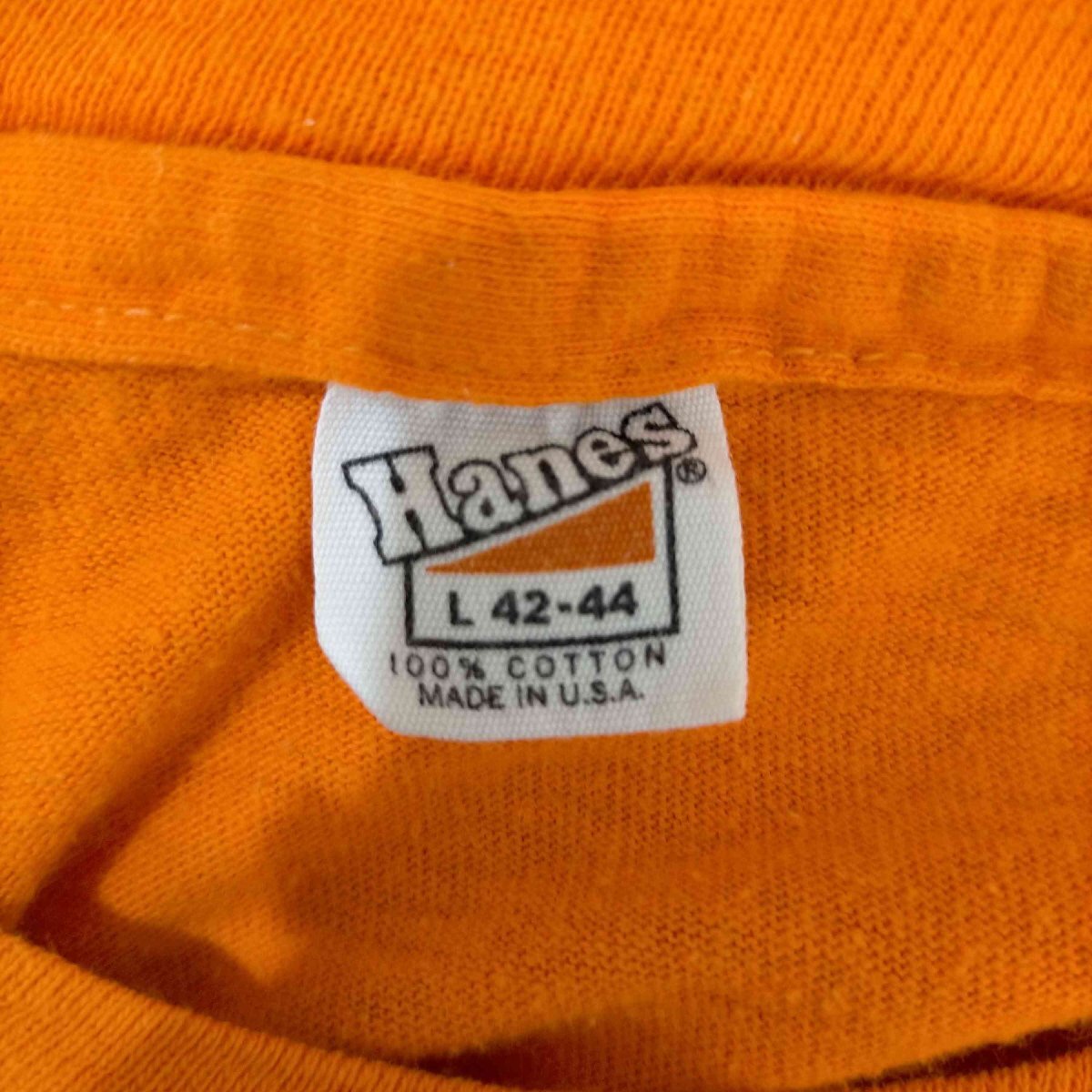 Hanes(ヘインズ) 70S USA製 シングルステッチ グラフィックプリント Tシャツ メンズ imp 中古 古着 0902_画像6