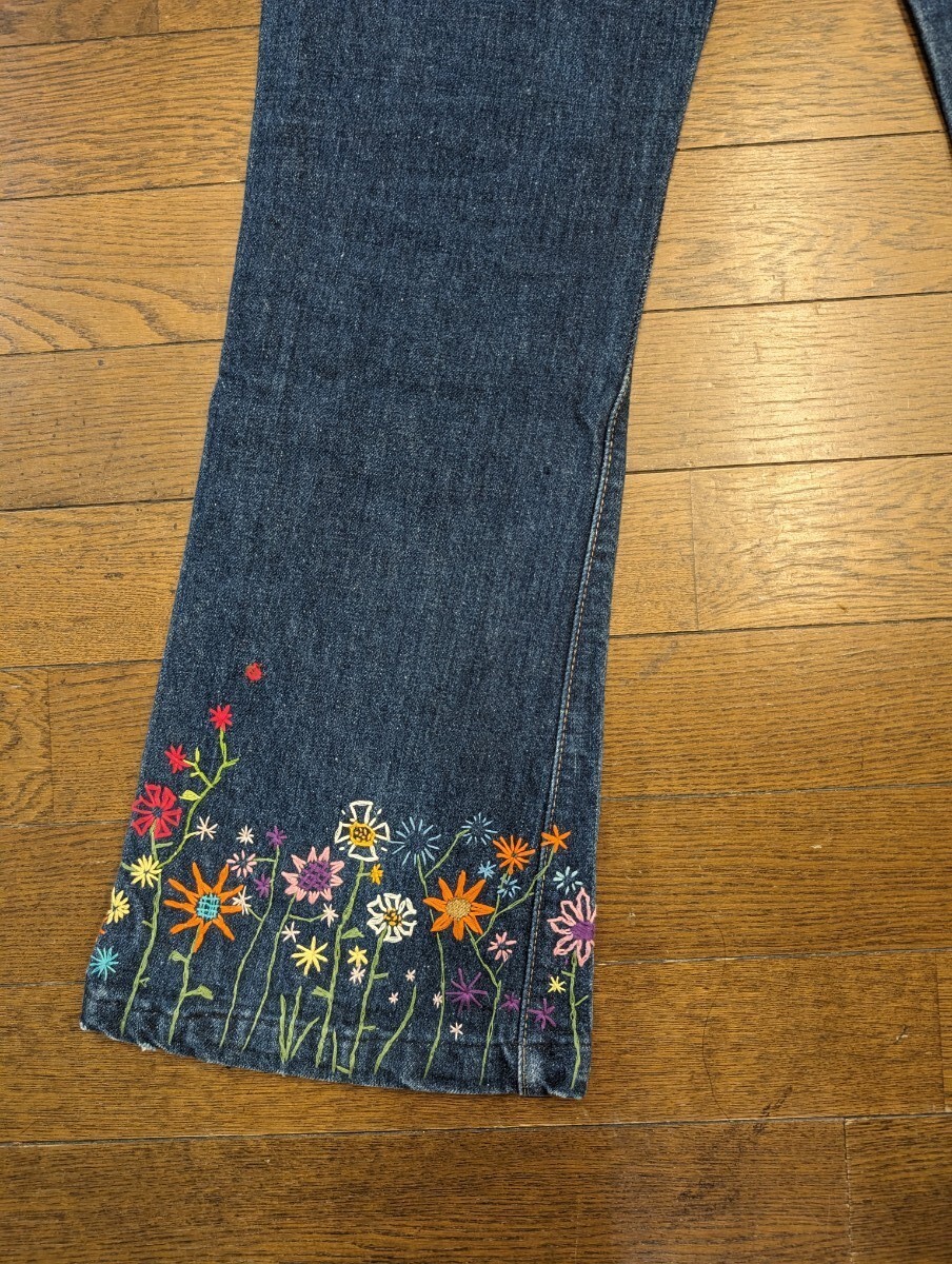 60年代 70年代 levi's 646 BIG E デニムパンツ 60-70's リーバイス レア 刺繍 ビッグEの画像7