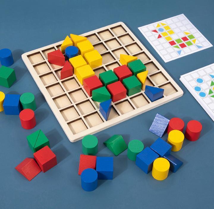 ブロックパズル　絵合わせ　タングラム　パズル　知育玩具　モンテッソーリ人気_画像2