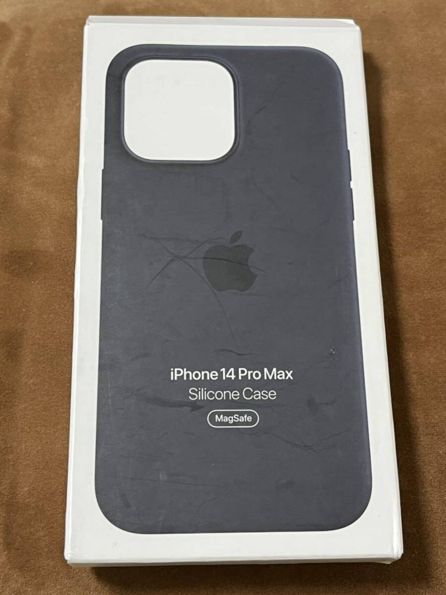 【美品】純正 iPhone 14 Pro Max シリコンケース・ミッドナイト_画像1