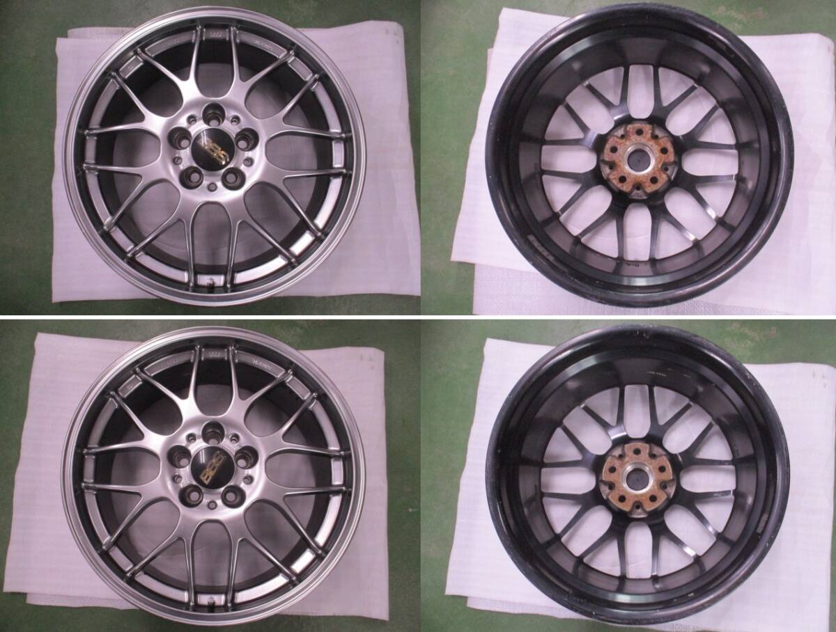 超希少/鍛造/軽量♪BBS RG-R RG758♪18×7.5J +40♪PCD108♪ダイヤモンドブラック♪ルノー カングー/プジョー /シトロエン/ボルボ V70/V60の画像4