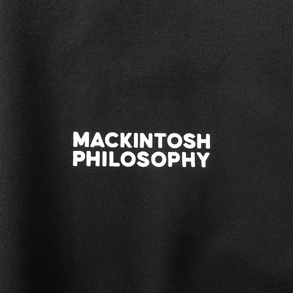 新品 マッキントッシュフィロソフィー 綿 モダール 裏毛 クルーネック スウェット M 黒 【I44842】 MACKINTOSH PHILOSOPHY ストレッチ_画像5