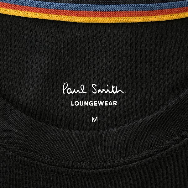 新品 ポールスミス アーティスト ストライプ ショルダー 長袖 Tシャツ M 黒 【I55492】 メンズ Paul Smith LOUNGEWEAR ロンT カットソーの画像10