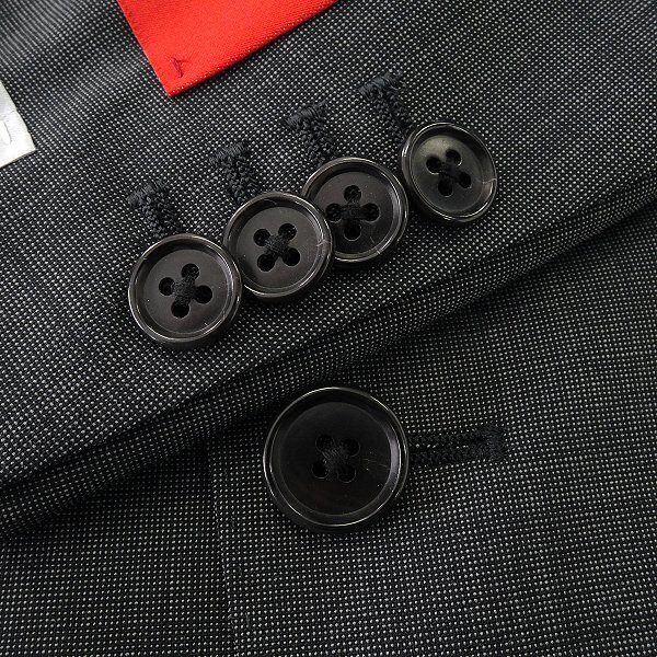 新品 スーツカンパニー Red ウール混 トロピカル ピンヘッド スーツ YA6(細身L) 灰黒【J52838】 175-8D THE SUIT COMPANY 春夏 メンズの画像8