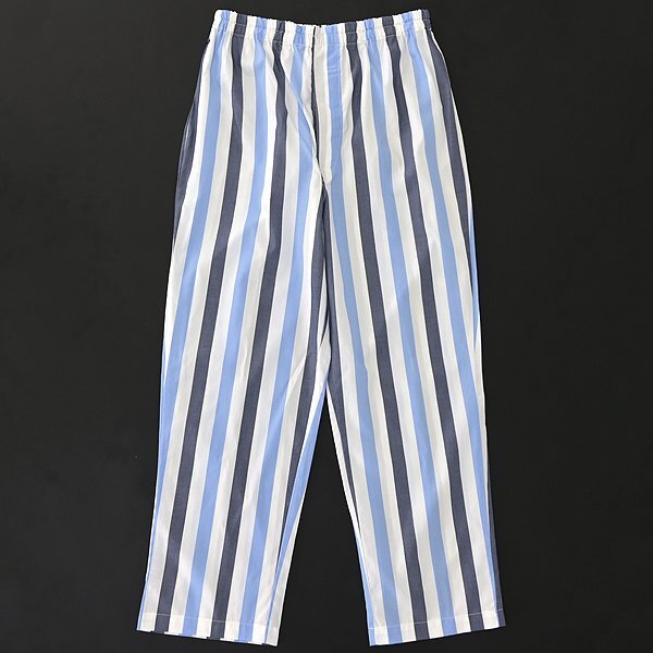  new goods Dux made in Japan spring summer cotton stripe setup pyjamas L blue navy blue white [J59850] men's DAKS LONDON shirt pants 