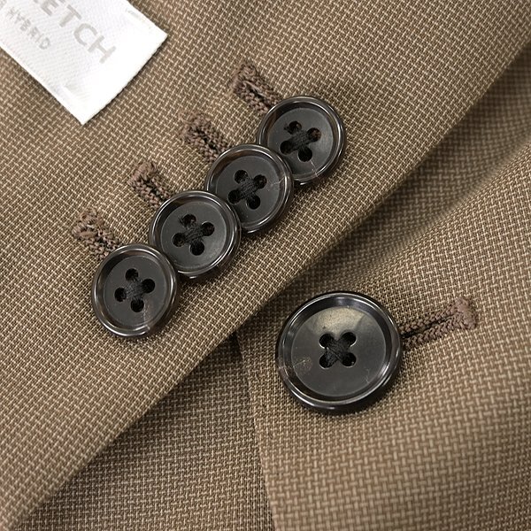 新品 スーツカンパニー TOUGH STRETCH 2パンツ サマー スーツ A5(M) ベージュ 【J48341】 170-6D 春夏 ストレッチ ウール 耐久性 ビジネスの画像9