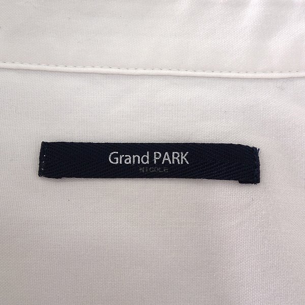 新品 Grand PARK ニコル 国産素材 オックスフォード シャツ 48(L) 白 【I50591】 NICOLE 春夏 メンズ 長袖 レギュラーカラー コットンの画像8