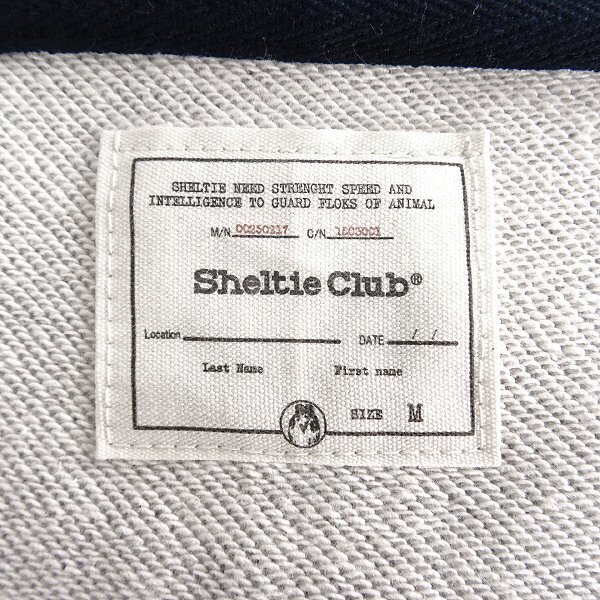  new goods shell tea Club 24SS reverse side wool sweat Zip up Parker L ash [SH1441107_97] Sheltie Club men's cotton 