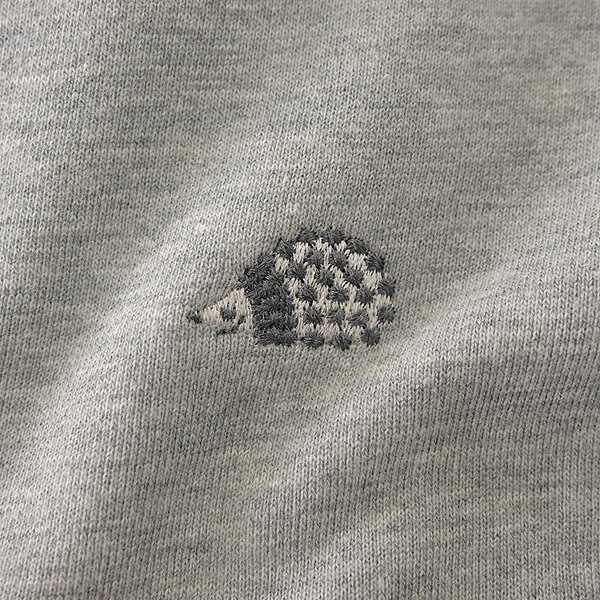 新品 チュウベイ 24SS ハリネズミ 刺繍 2P スウェット トレーナー M 灰 【CH1441125_97】 春夏 メンズ CHUBEI クルーネック ポケット 丸首_画像8