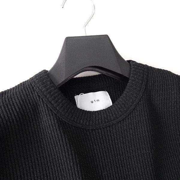  новый товар gim Jim с карманом вырез лодочкой вязаный лучший M чёрный [I43101] мужской свитер круглый вырез средний мера casual springs 
