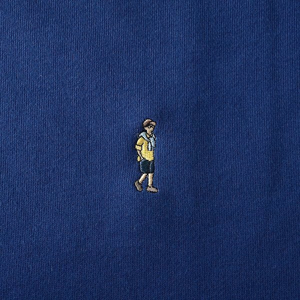  new goods UNITED ARROWSko-en reverse side wool crew neck sweat M navy blue [I54133] men's coen sweatshirt embroidery sweatshirt pull over 