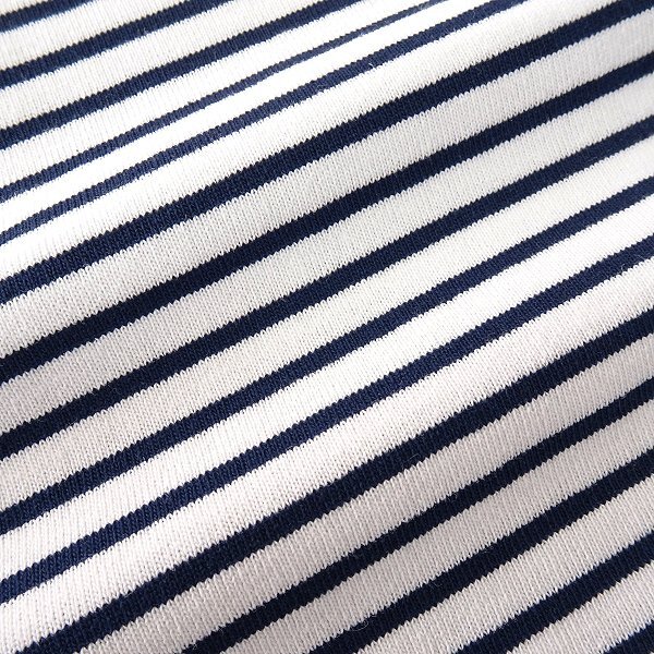 新品 Grand PARK ニコル 日本製 DERABE 天竺 長袖 ボーダー カットソー 50(LL) 白紺 【I52490】 NICOLE メンズ クルーネック Tシャツの画像6