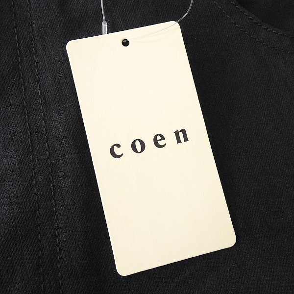 新品 UNITED ARROWS コーエン ストレッチ ツイル テーパード スリム パンツ L 黒 【P21279】 coen メンズ オールシーズン チノパン_画像7