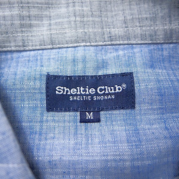 新品 シェルティークラブ 24SS コットン リネン マリンシャツ LL 青 【SH1441104_79】 Sheltie Club 春夏 メンズ シェットランド 長袖_画像10