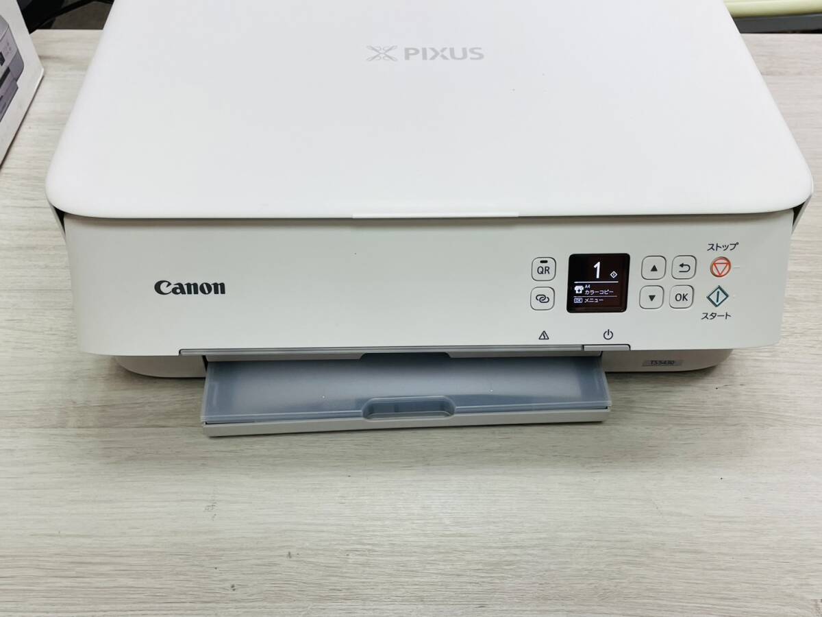 【綺麗品】 動作確認済み Canon キャノン PIXUS TS5430 ホワイト インクジェット複合機 コピー機 A4プリンタの画像2