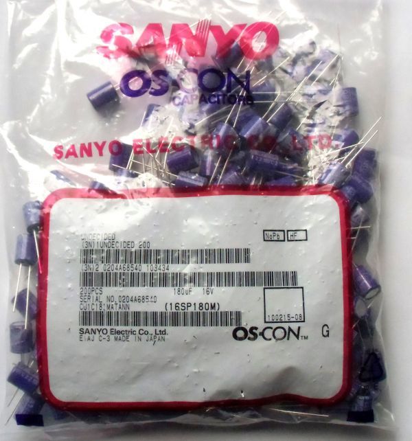 [4個] SANYO OS-CON SP 16V 180uF ● 絶版品 オーディオコンデンサ