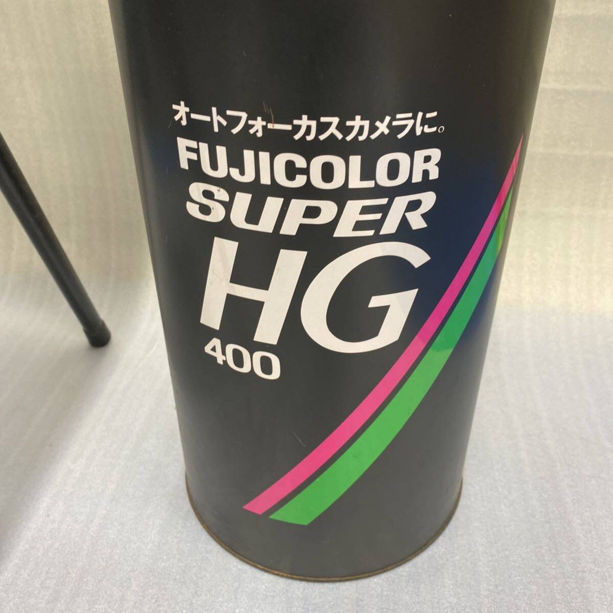  подлинная вещь *FUJICOLOR SUPER HG 400 стремянка стремянка мусорка 2 пункт совместно комплект Fuji цвет произведение искусства реклама .. металлический 