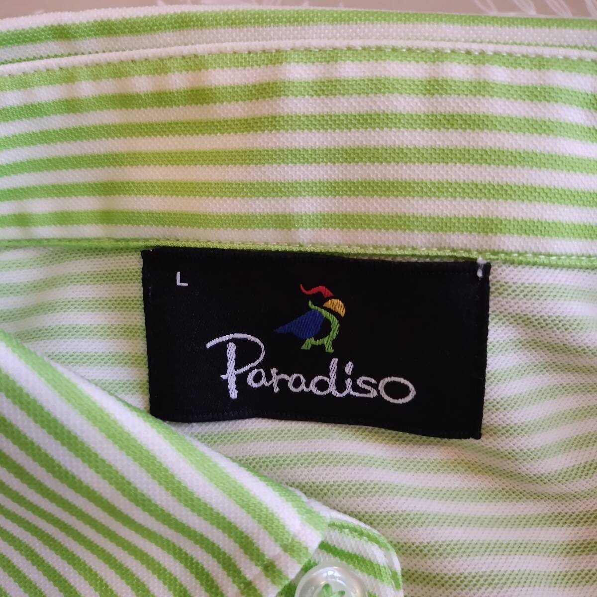  beautiful goods! Paradiso short sleeves shirt size L( width of a garment largish ) button down stretch super dry speed . ultrathin hand cloth genuine summer . recommendation 