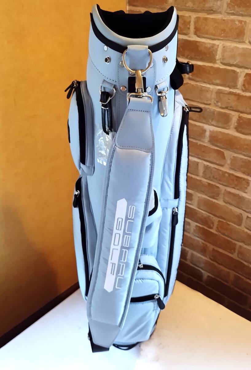 実使用無しの美品 スバル SUBARU キャディバッグ 8 5型 サックス 実使用無しの美品 スバル SUBARU キャディバッグ 8 5型 サックス